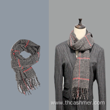 100% Wool Classic Houndstooth Check scarf for Gentalman